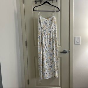 Abercrombie & Fitch white floral midi dress
